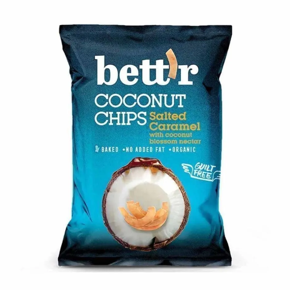 Bett'r Chips & Zoutjes*Kokos Chips Gezouten Karamel - 40gr - BIO