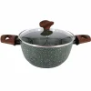 Natura Induction Kookpan*Kookpan met 2 hout-look grepen + glasdeksel - VegeTek