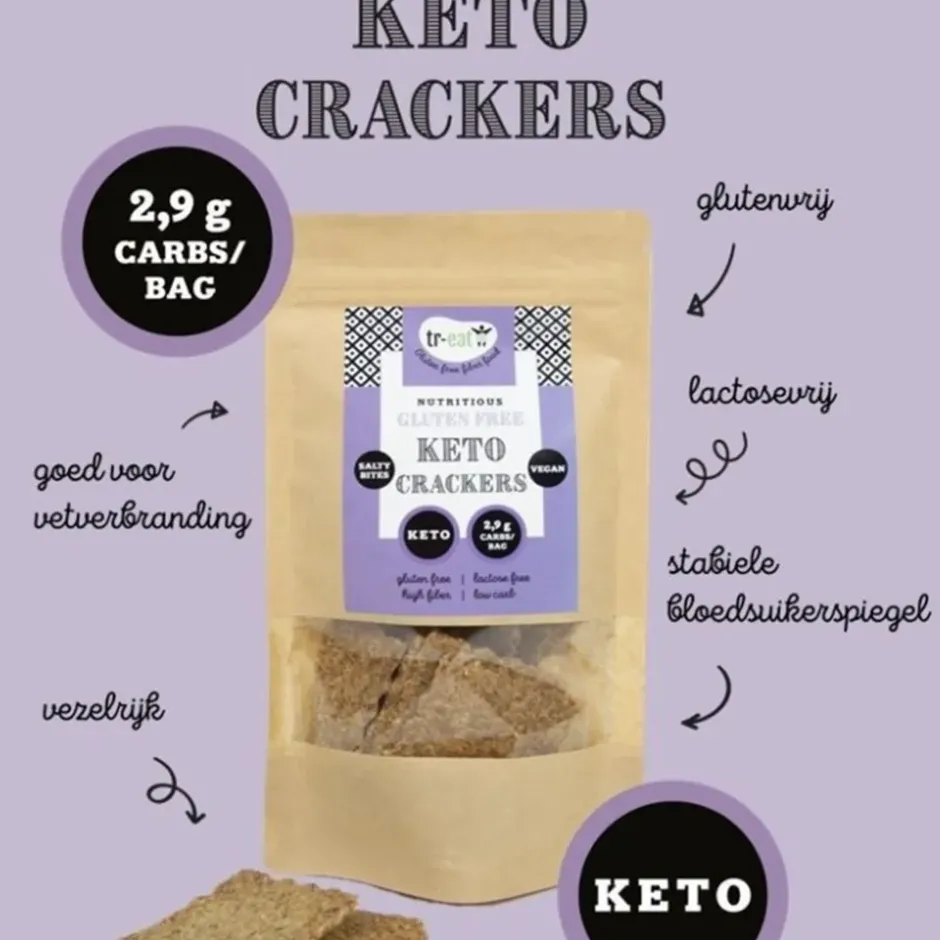 Treat Chips & Zoutjes | Paleo Koekjes*KPNI Keto Crackers - 60g