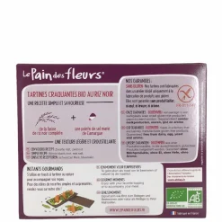 Le Pain des Fleurs Crackers En Wafels*Krokante crackers zwarte rijst - 150gr - BIO