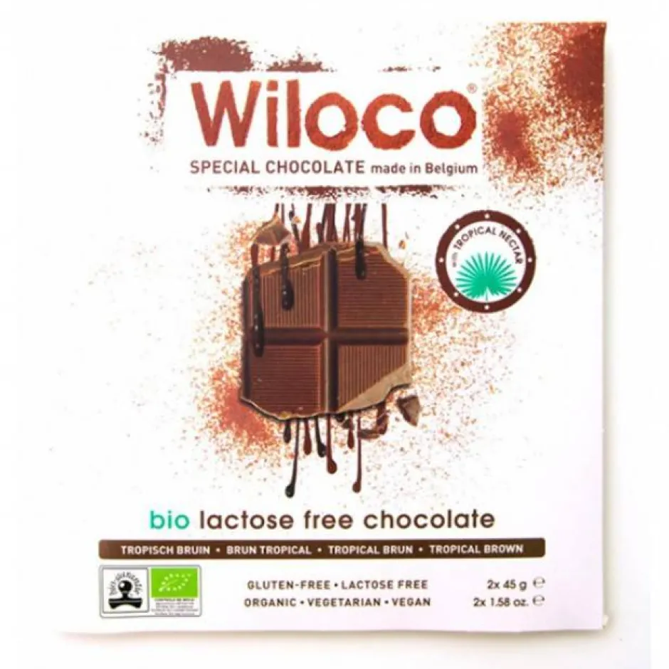 Wiloco Chocolade*Lactosevrije Chocoladereep 'Melk' - 90g - BIO