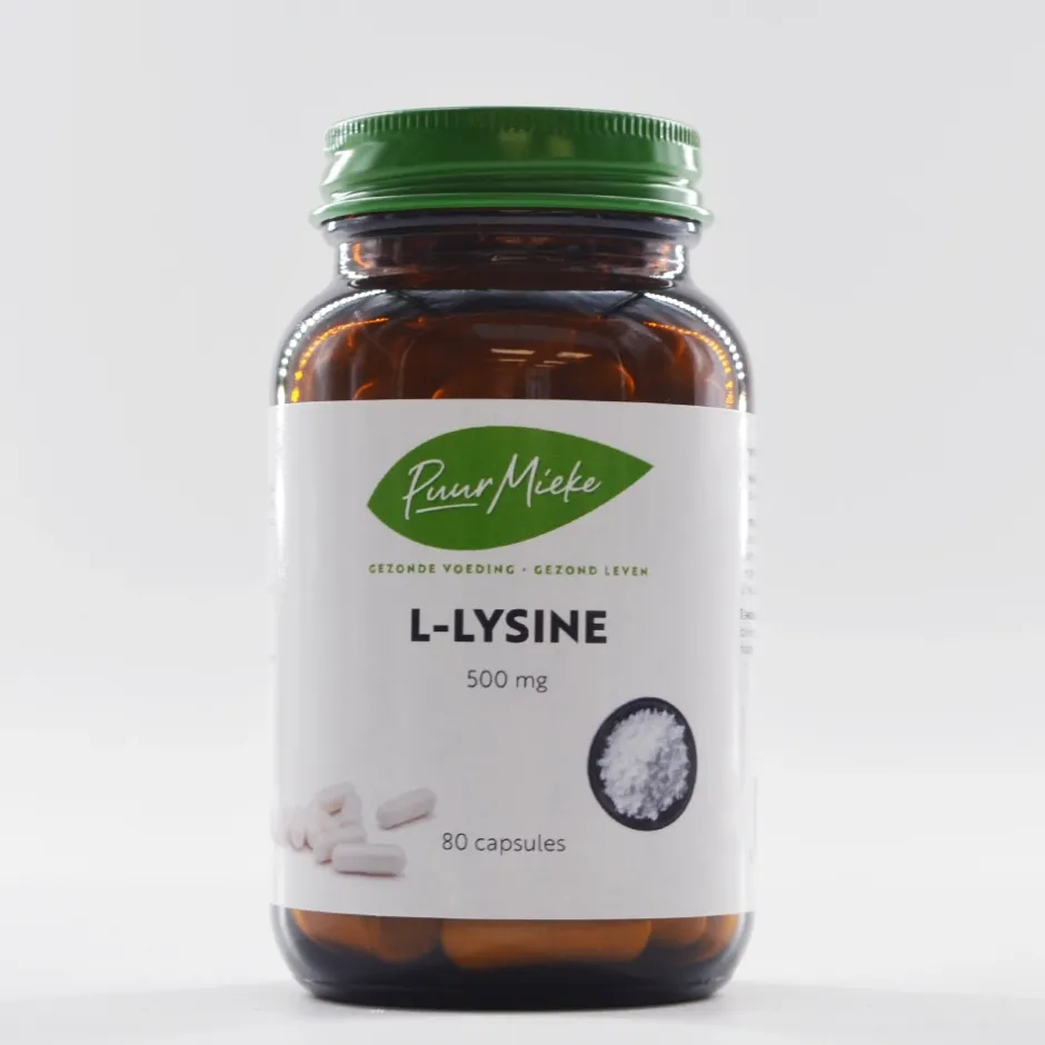 Puur Mieke Puur Mieke Supplementen | Aminozuren*L-Lysine - 500mg - 80 caps