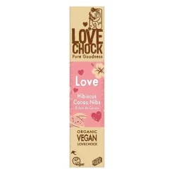 Lovechock Chocolade*LOVE - Hibuscus / Cacao Nibs - 40g - BIO