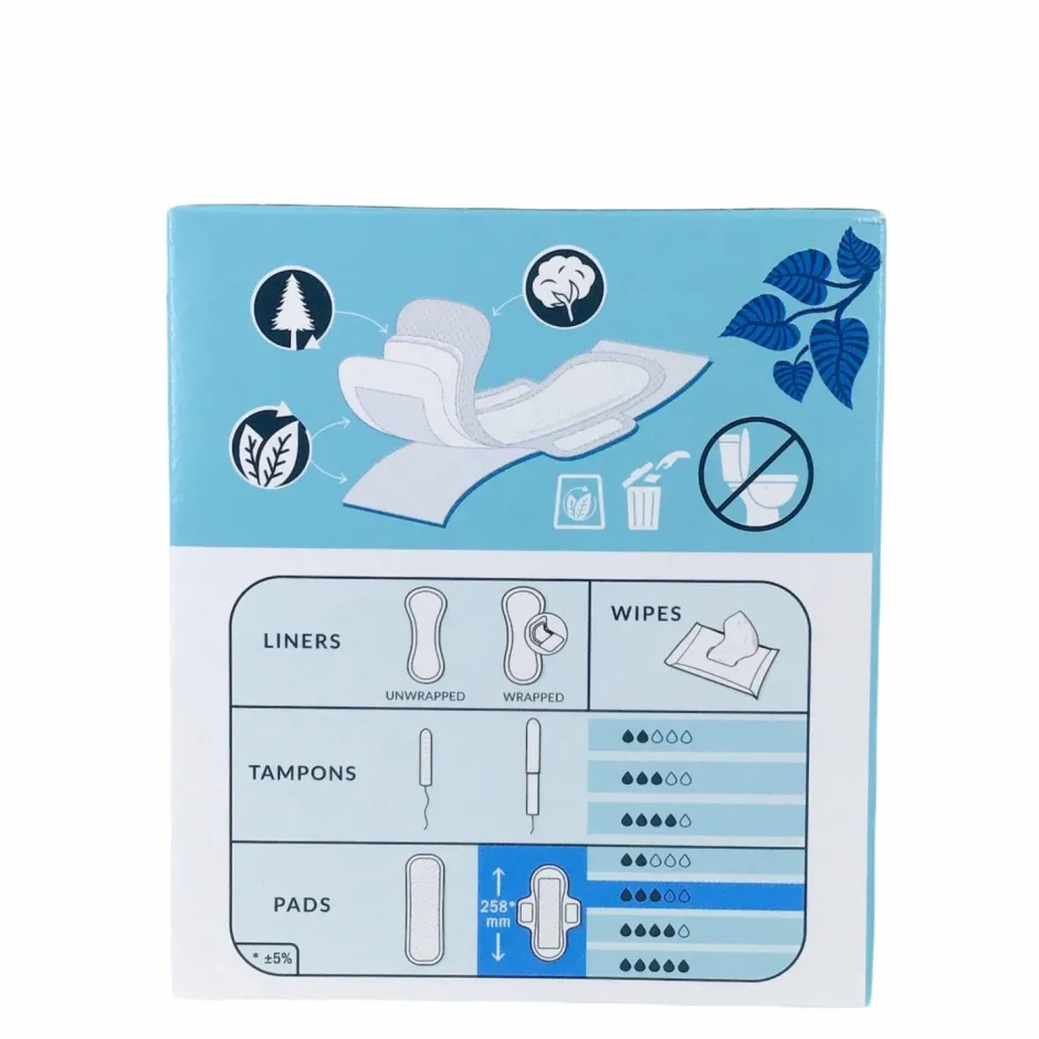 Natracare Intieme Verzorging/Inlegkruisjes En Maandverband | Maandverband*Maandverband Ultra - Super met vleugels - BIO