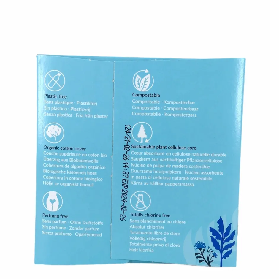 Natracare Intieme Verzorging/Inlegkruisjes En Maandverband | Maandverband*Maandverband Ultra - Super met vleugels - BIO