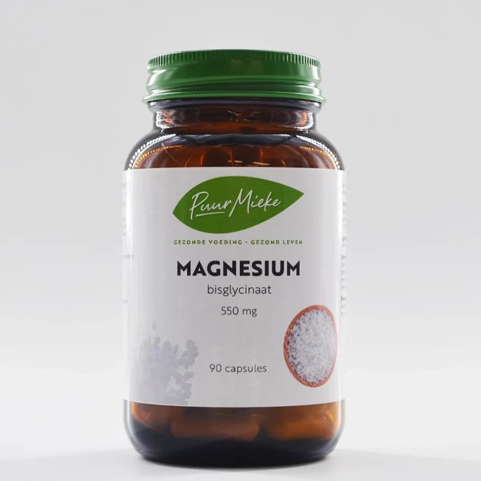 Puur Mieke Stress | Spieren*Magnesium Bisglycinaat - 550mg - 90 caps