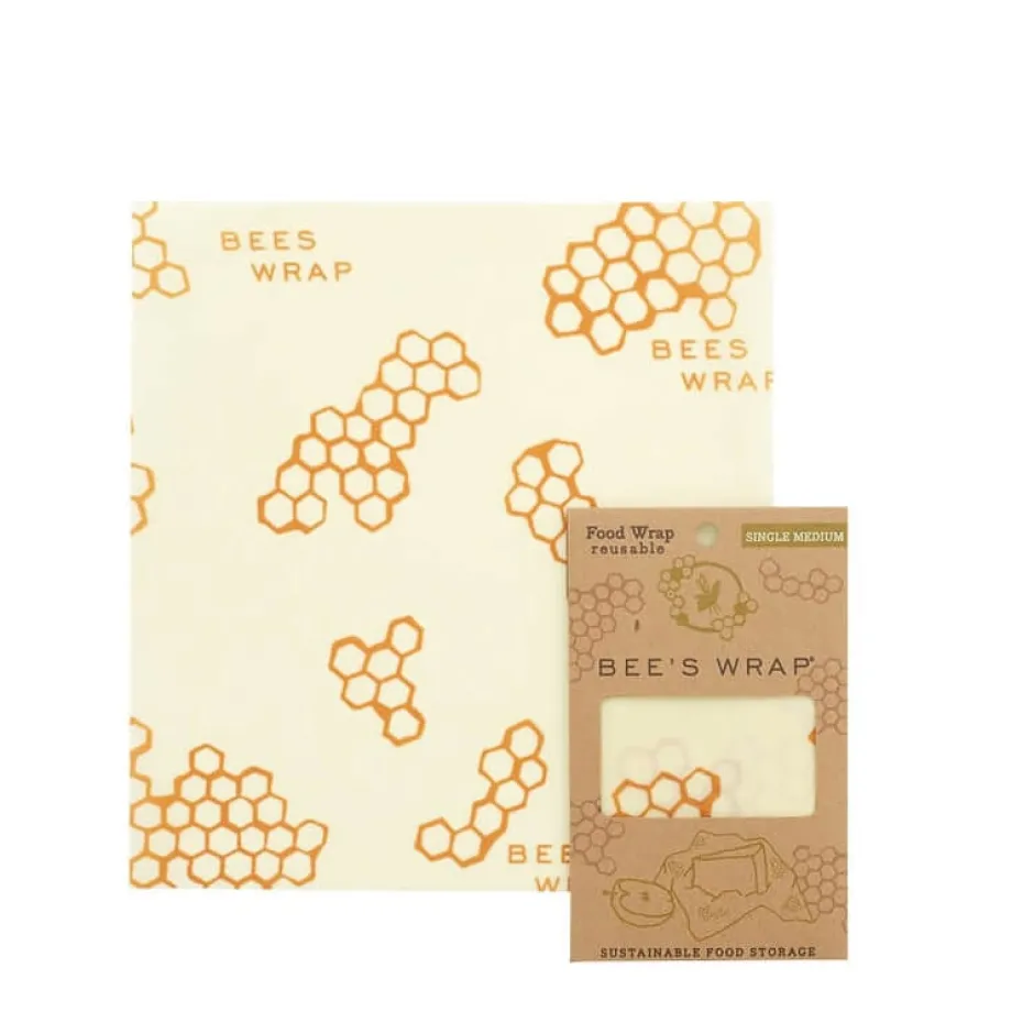 Bee's Wrap Wax Wraps En Katoenen Zakjes | Bewaren En Meenemen*Medium Wrap - 25 x 27,5 cm - Single