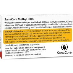 Sanacore Stress | Immuunsysteem*Methyl 3000 Vitamine B12 60 tabletten