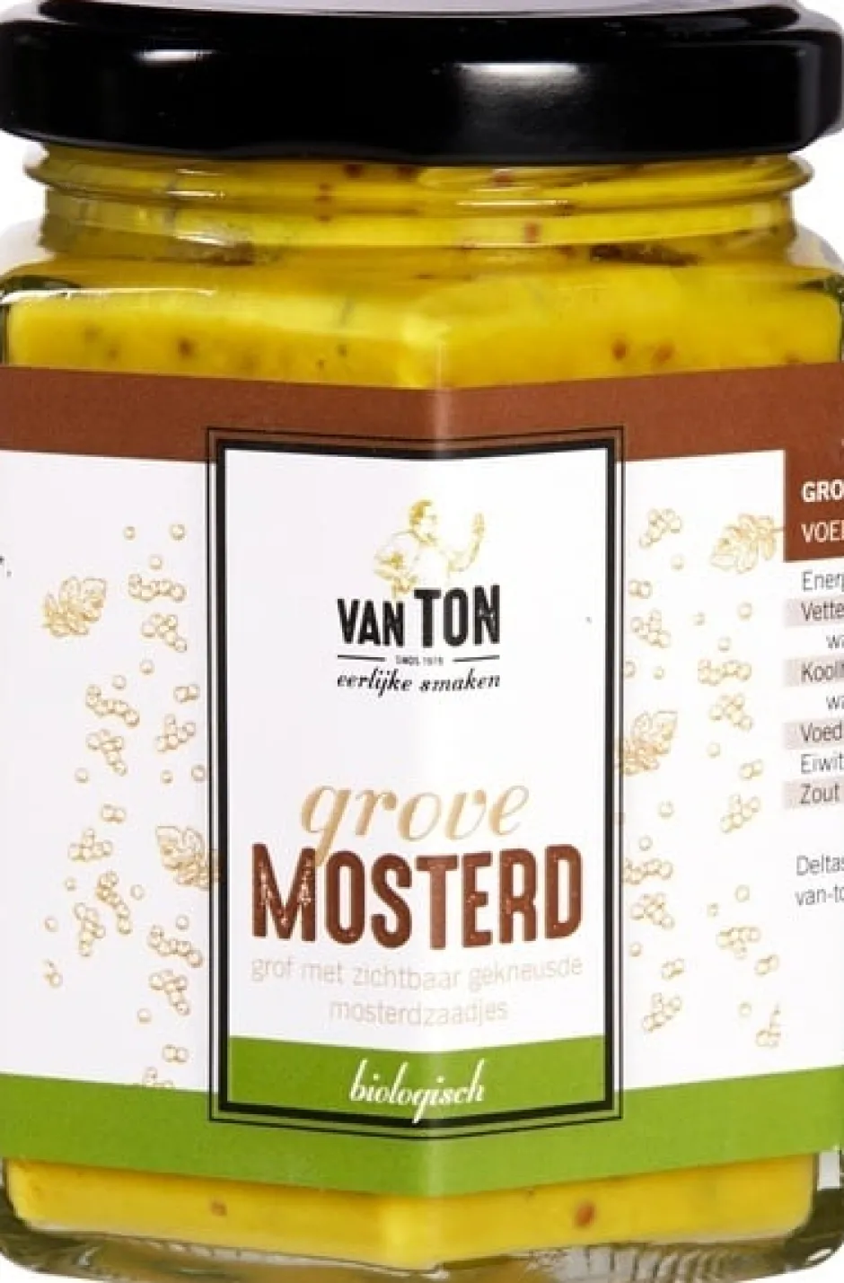 van TON Mayonaise En Mosterd*Mosterd Grof 170 gram-BIO
