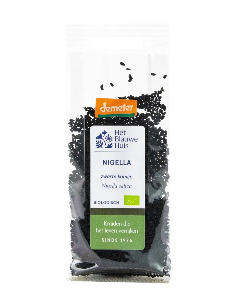 Het Blauwe Huis Zwarte Kummel / Nigella Sativa | Kruiden & Specerijen*Nigella Sativa / kummelzaad 20g