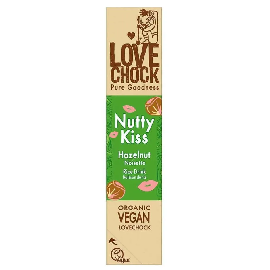 Lovechock Chocolade | Snacks*NUTTY KISS - Hazelnut - 40 g - BIO