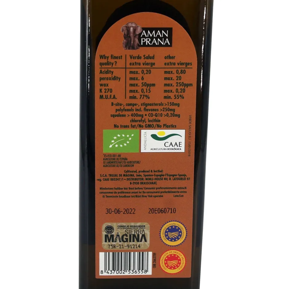 Amanprana Paleo Aip | Olijfolie*Olijfolie Verde Salud extra Vierge - 750ml - BIO