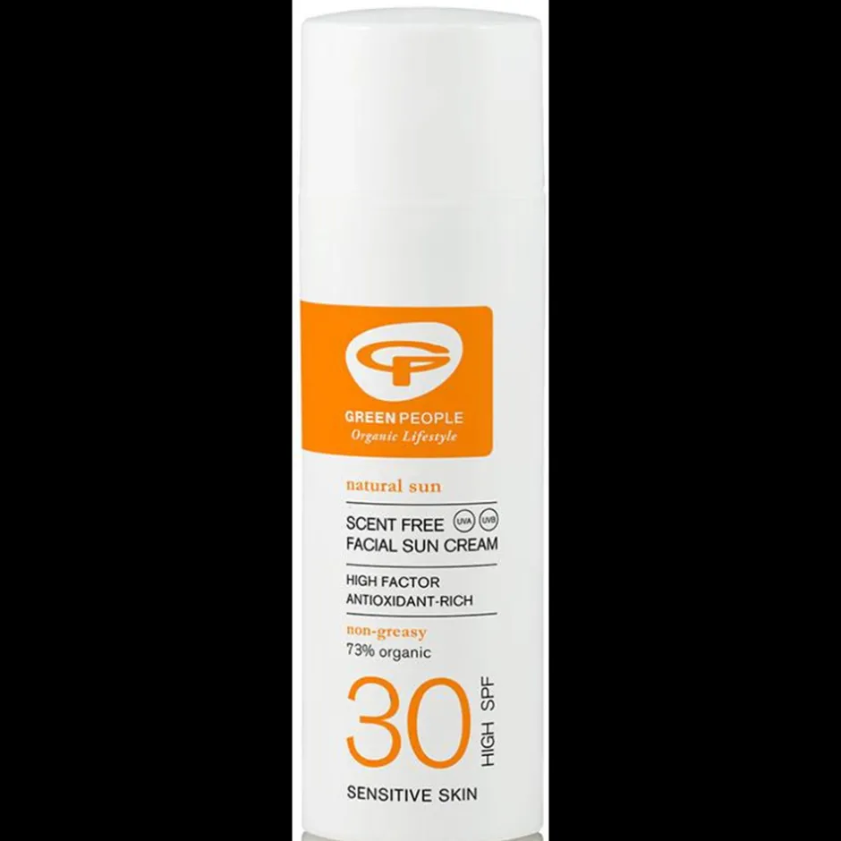 Green People Zonnebrand | Zonbescherming*Parfumvrije Zonnebrandcreme Gezicht SPF30 - 50ml