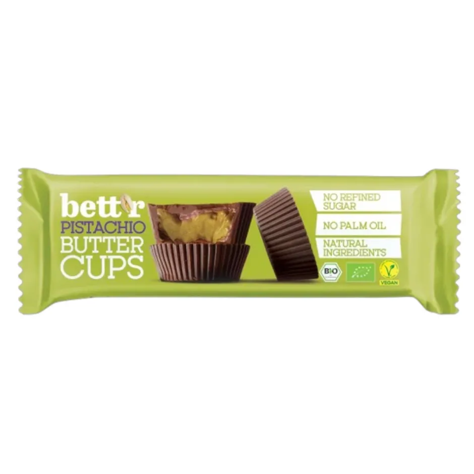 Bett'r Chocolade*Pistache Butter Cups - 39g - BIO