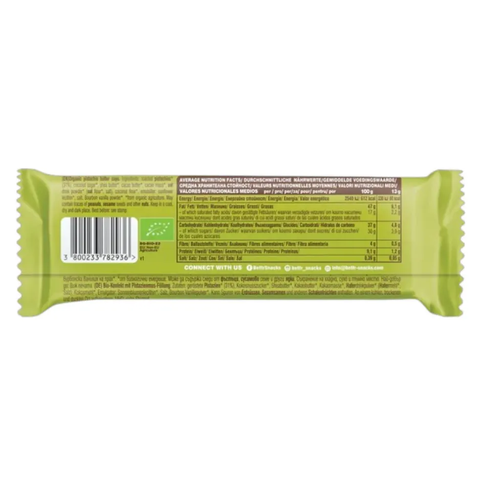 Bett'r Chocolade*Pistache Butter Cups - 39g - BIO
