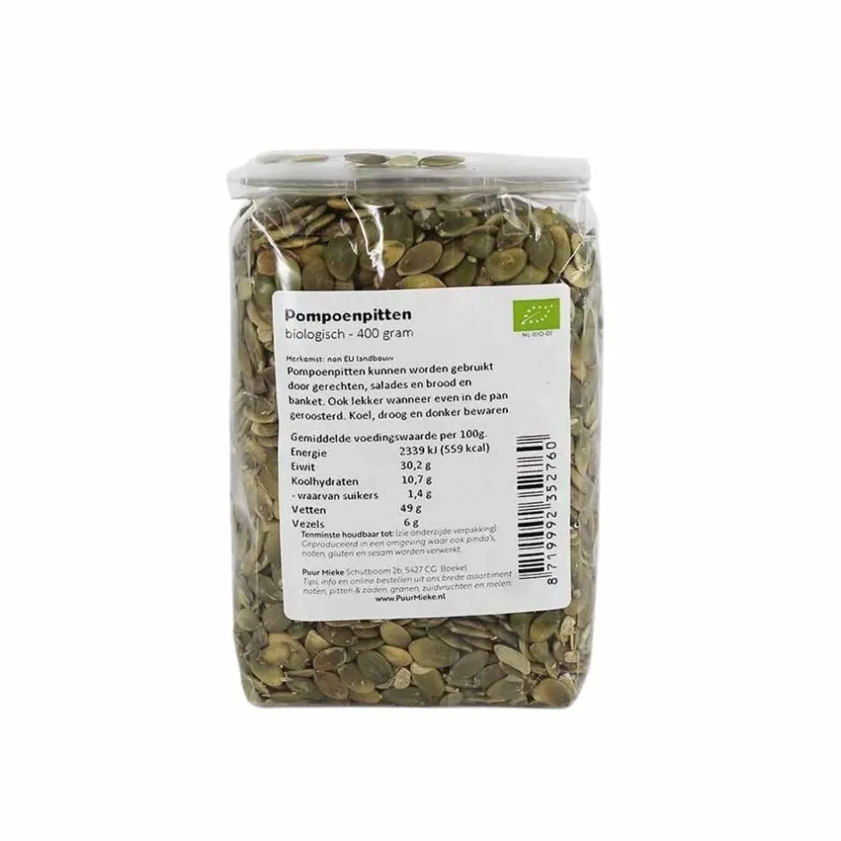 Puur Mieke Zaden | Biologische Zaden En Pitten*Pompoenpitten - 400g - BIO