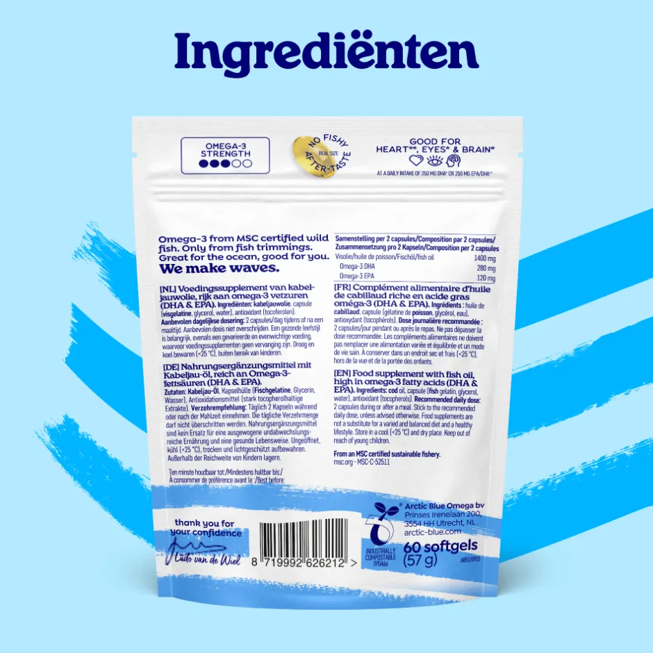 Arctic Blue Hart & Bloedvaten | Hersenen*Pure Arctic Oil MSC - 60 capsules