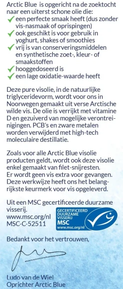 Arctic Blue Hart & Bloedvaten | Hersenen*Pure Arctische Visolie MSC + vitamine D - 250ml