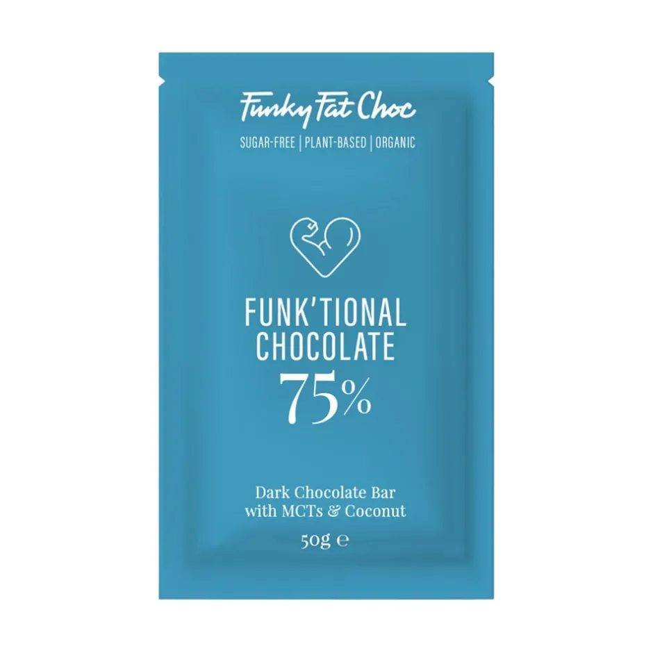 Funky Fat Choc Chocolade | Cacao*Pure Chocolade met Kokos en MCT - BIO