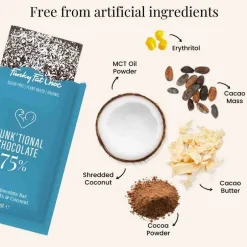 Funky Fat Choc Chocolade | Cacao*Pure Chocolade met Kokos en MCT - BIO