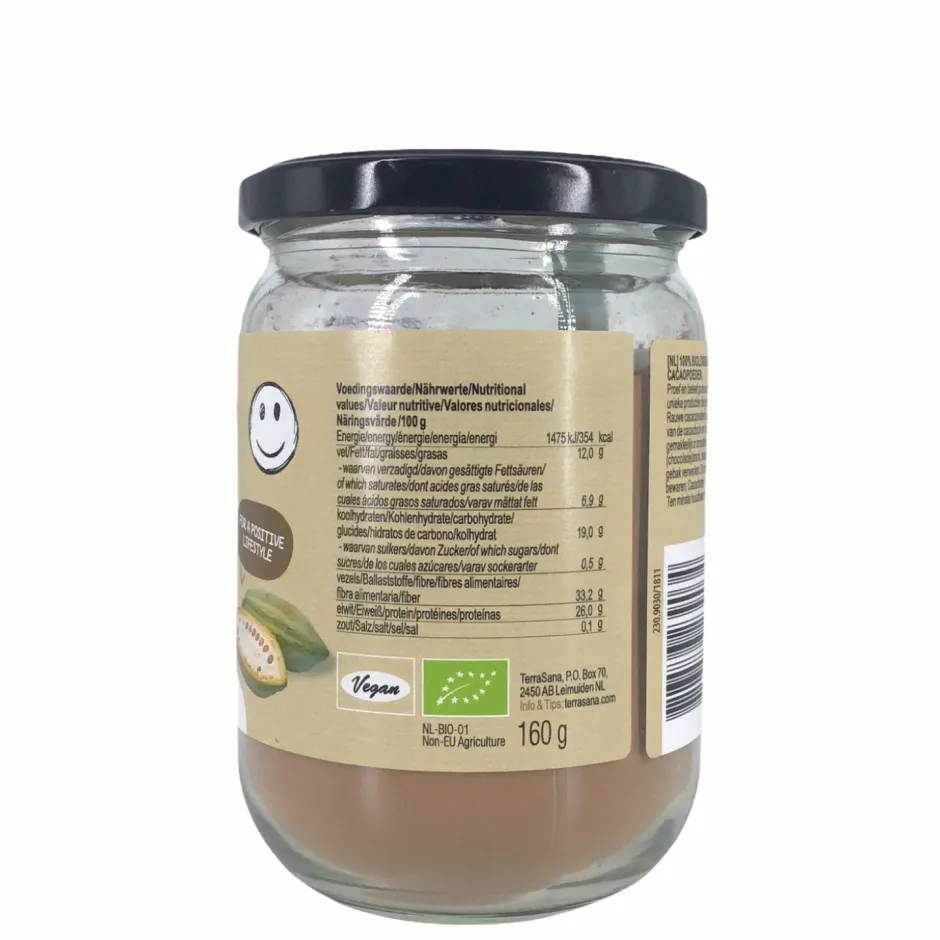 Terrasana Stress | Cacao*RAW Cacaopoeder 160g - BIO