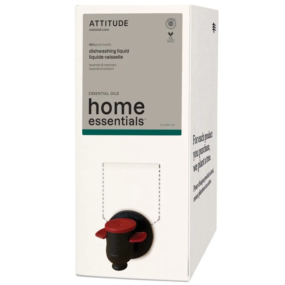 ATTITUDE Schoonmaakproducten | Afwasmiddel*Refill - Afwasmiddel - Lavendel & Rozemarijn - 2000ml