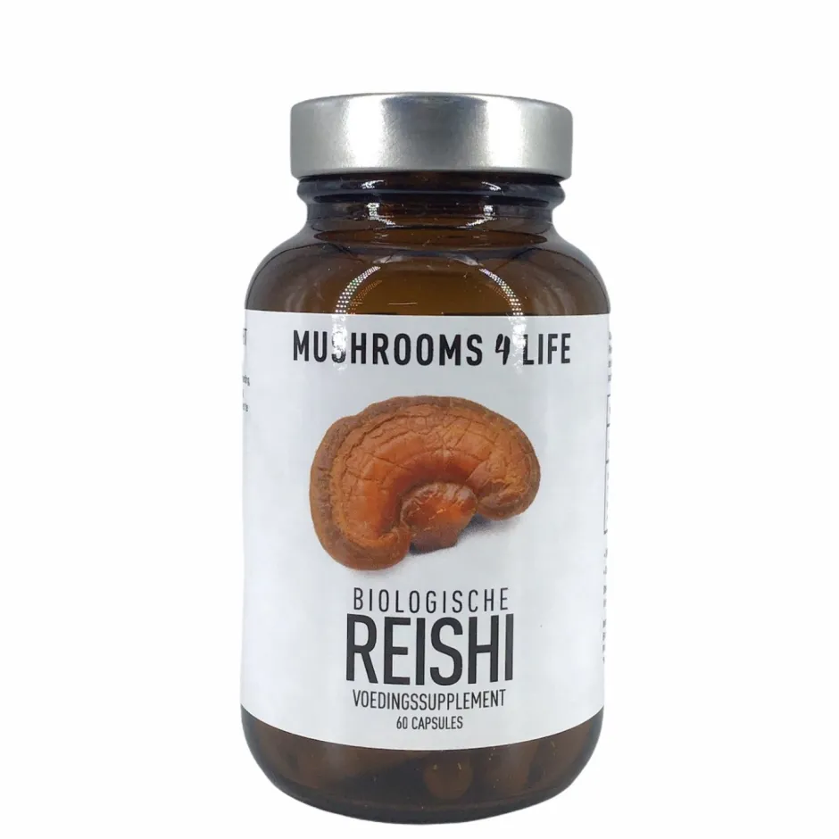 Mushrooms4Life Paddenstoelen | Adaptogenen*Reishi - Organische Paddenstoel - 60caps - BIO