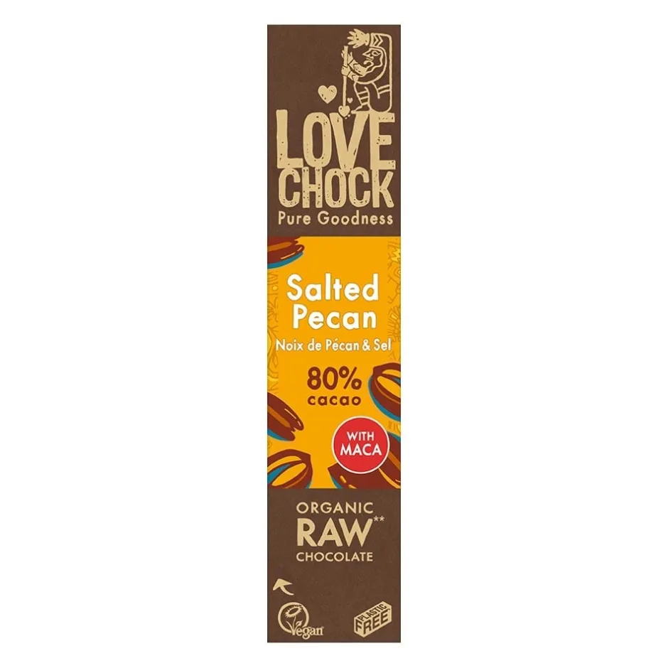 Lovechock Chocolade*Salted Pecan 80% cacao - 40g - BIO