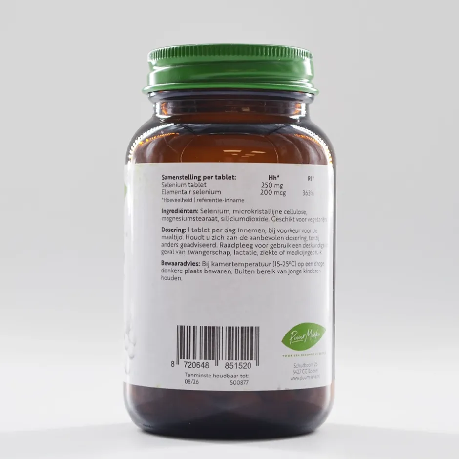Puur Mieke Vruchtbaarheid | Immuunsysteem*Selenium - 250mg - 100 tabletten