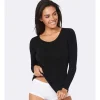 Boody Shirts*Shirt met Lange Mouwen - Zwart