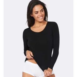 Boody Shirts*Shirt met Lange Mouwen - Zwart