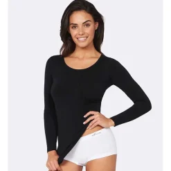 Boody Shirts*Shirt met Lange Mouwen - Zwart