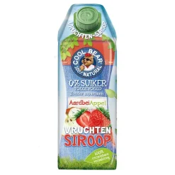 Limonadesiropen*Siroop Aardbei-Appel met Zoetstoffen uit Stevia - 750ml