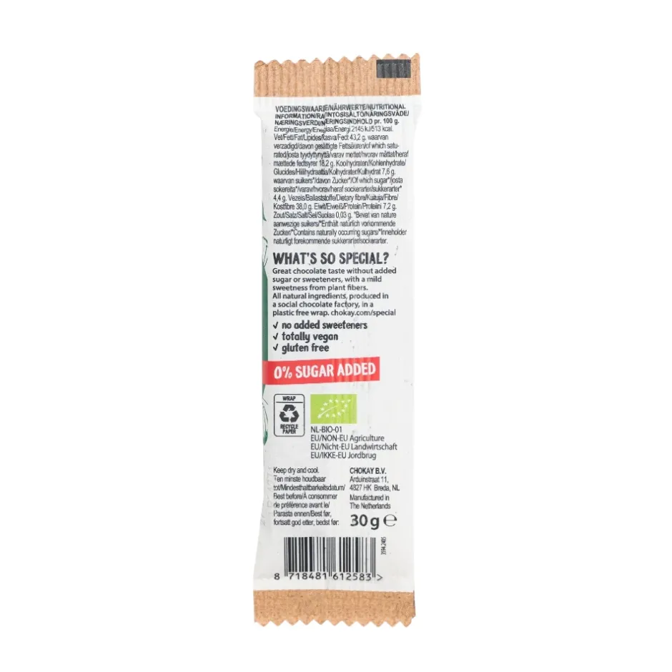 Chokay Chocolade*Snack Bar - Dark Heavenly Hazel - 30g - BIO