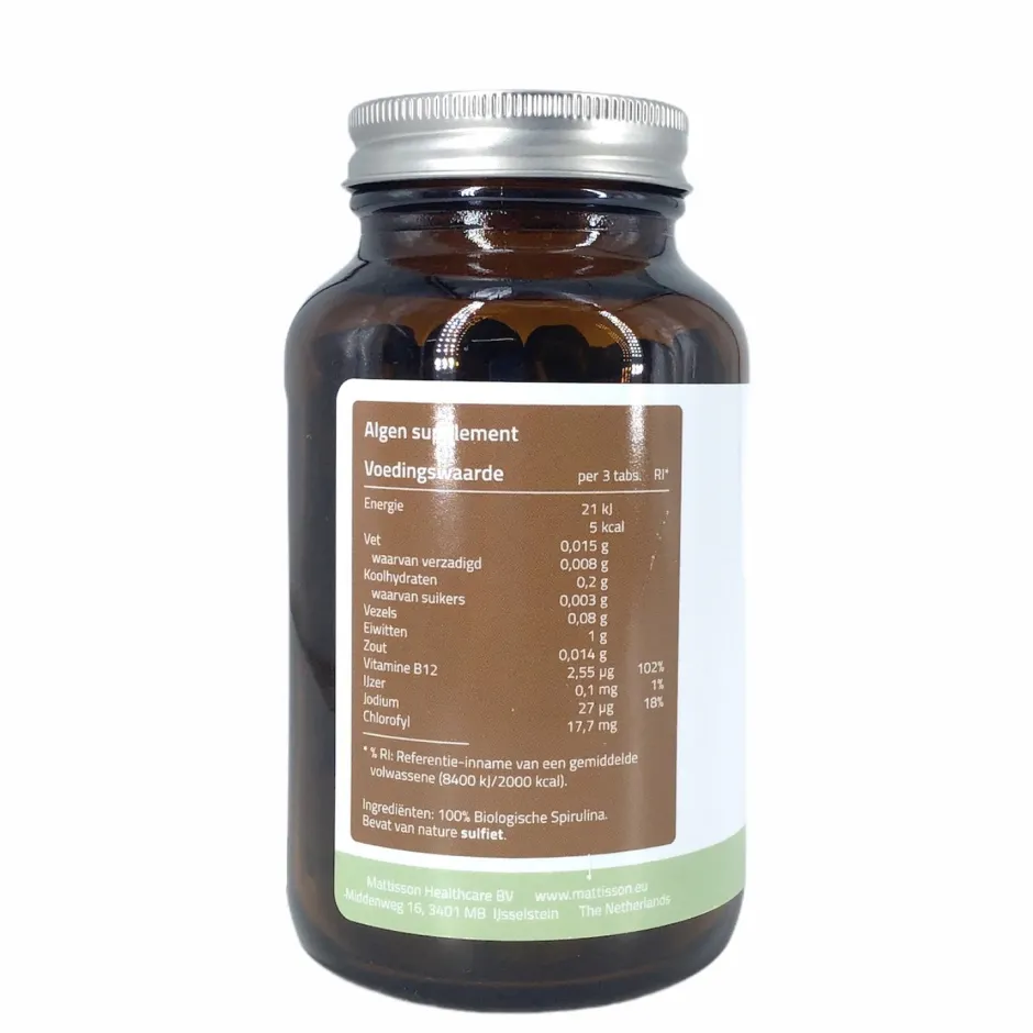 Mattisson Specials | Algen En Zee*Spirulina - Arthrospira platensis - (240 tabletten) 500mg - BIO