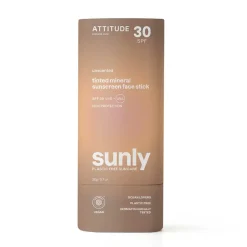 ATTITUDE Zonnebrand | Zonbescherming*Sunly Getinte Zonnebrandstick SPF30 - Ongeparfumeerd - 20g