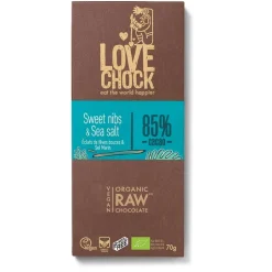Lovechock Chocolade*Sweet Nibs & Sea Salt - 70g - BIO