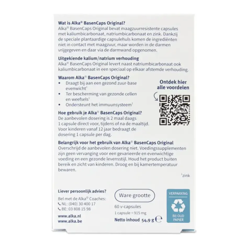 Alka Ontzuren | Ontzuringsproducten*Tabs Original - 60 capsules