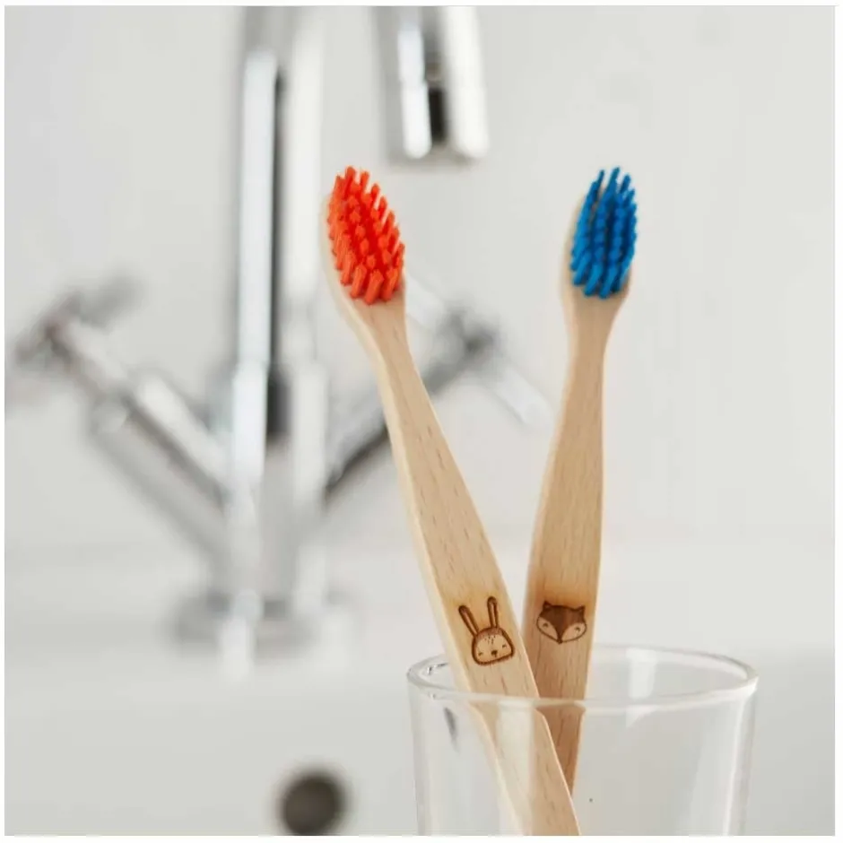 ecoLiving Baby & Kind | Mondverzorging/Tandenborstel*Tandenborstel voor Kinderen - Vos - Oranje