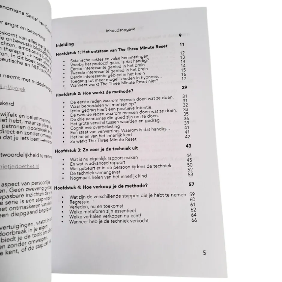 Edwin Selij Informatieve Boeken*The Three Minute Reset – Zelfhulpboek over Angst & Onzekerheid