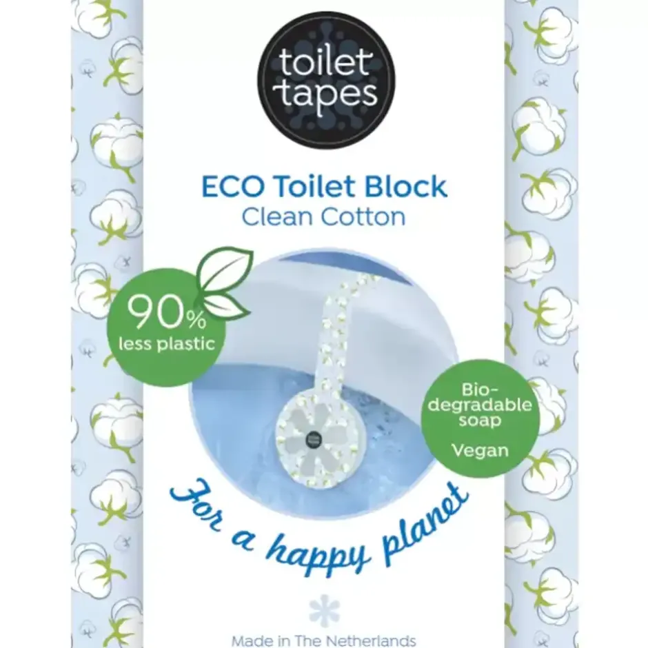 Toilet Tapes Schoonmaakproducten*Toiletblok - Clean Cotton - 1 blok