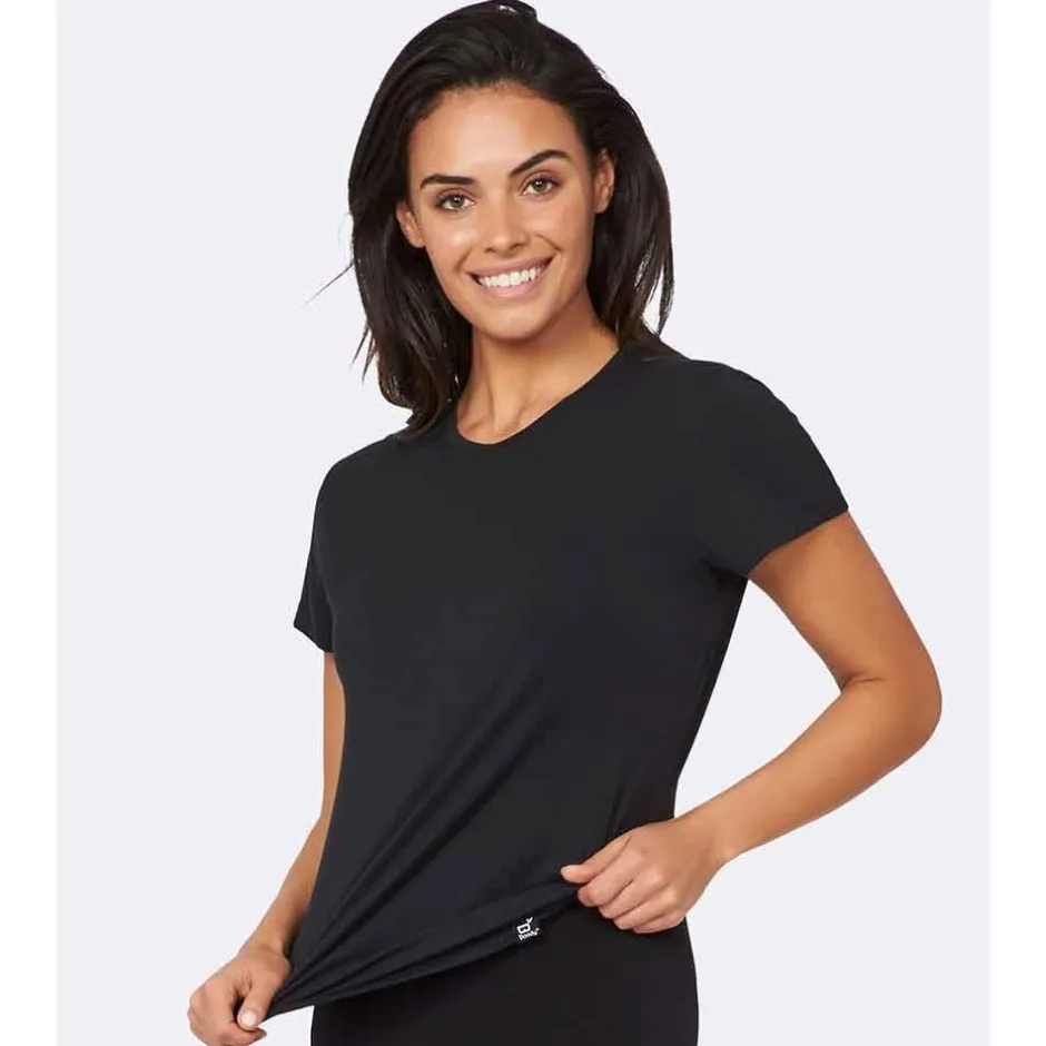 Boody Shirts*T-shirt Dames met ronde hals - zwart