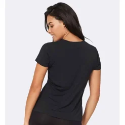 Boody Shirts*T-shirt Dames met ronde hals - zwart