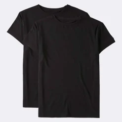 Boody Shirts*T-shirt Dames met ronde hals - zwart