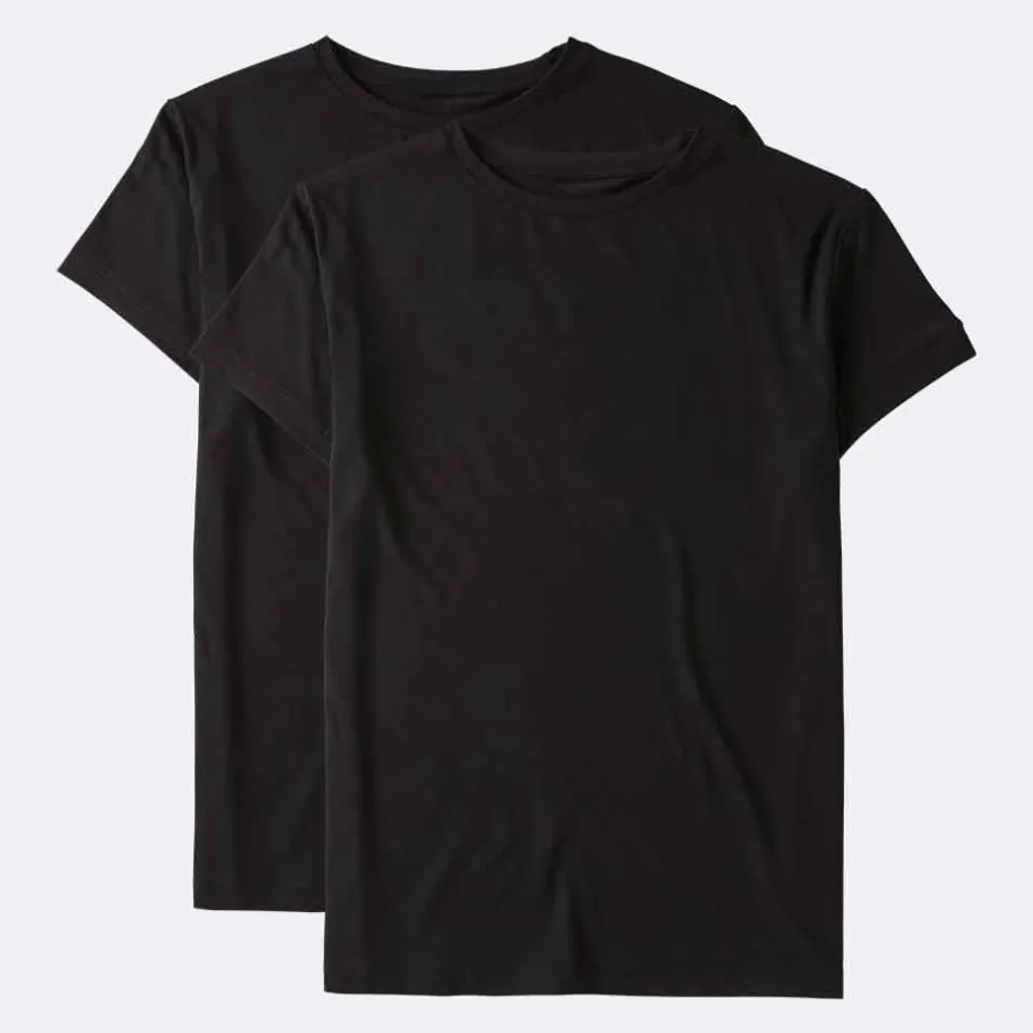 Boody Shirts*T-shirt Dames met ronde hals - zwart