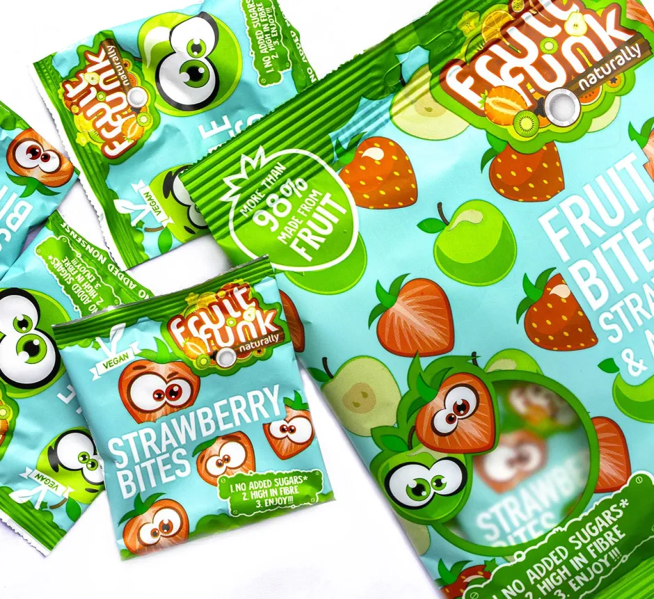 Fruitfunk Snoepjes*Uitdeelzak Mix Aardbei en Appel - (10st) 100g