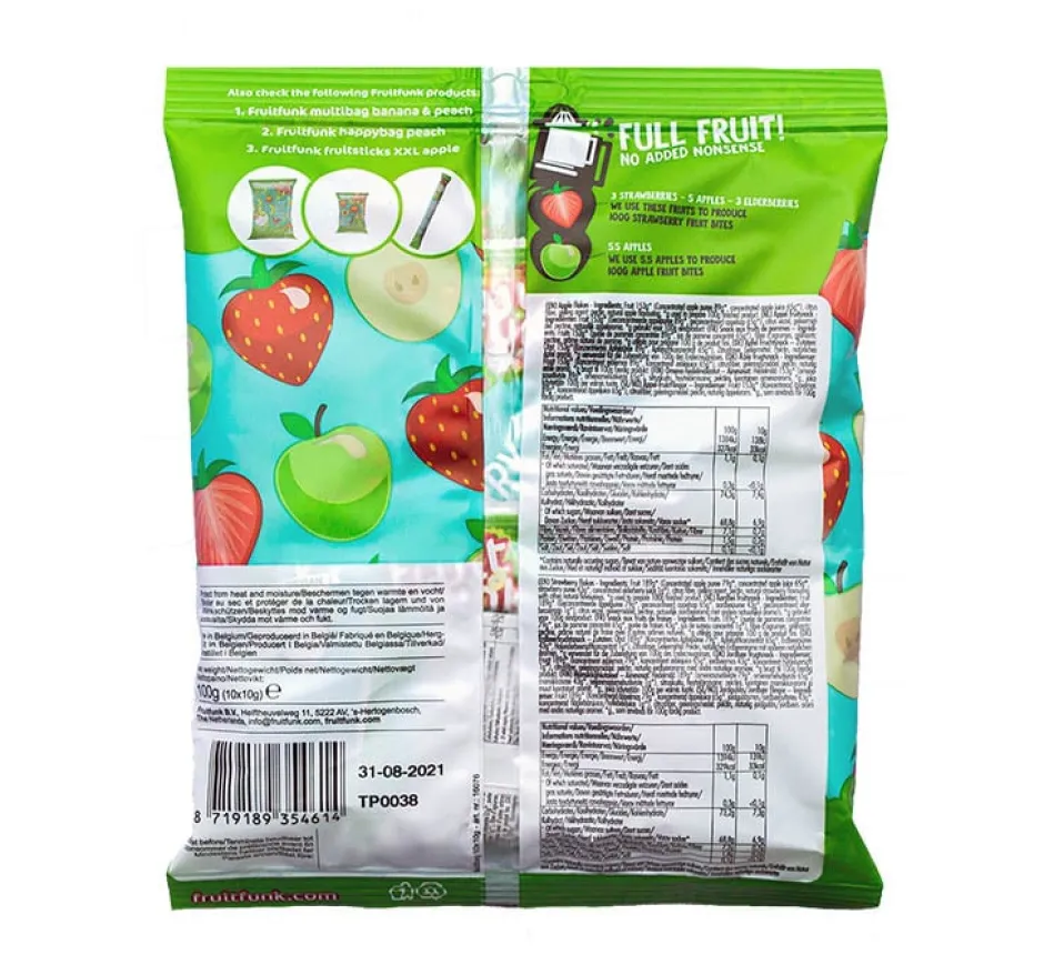Fruitfunk Snoepjes*Uitdeelzak Mix Aardbei en Appel - (10st) 100g