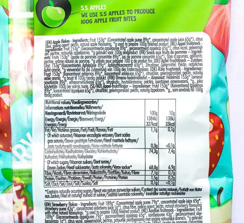 Fruitfunk Snoepjes*Uitdeelzak Mix Aardbei en Appel - (10st) 100g