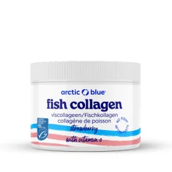 Arctic Blue Eiwit Collageen | Gehydrolyseerd Collageen*Viscollageen poeder - Aardbei - 150g