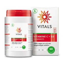Vitals Immuunsysteem | Botten & Gewrichten*Vitamine C + D3 - 60 gummies